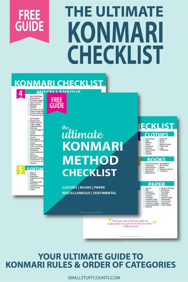 Decluttering is not an easy job to tackle which is why these free Konmari checklists will help you reach your goals much faster if you complete the tasks in the order they have been listed.