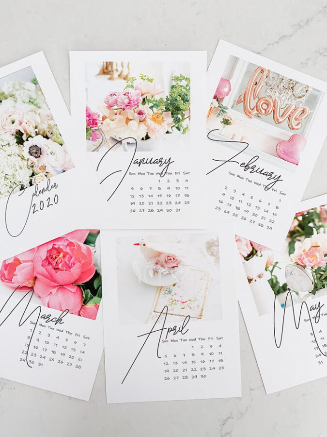 Print this superb photo calendar on card stock and you'll have an amazing DIY gift!