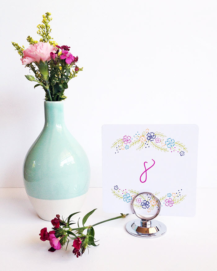 These cute floral table numbers are great for almost any kind of event from parties to birthdays, and weddings.