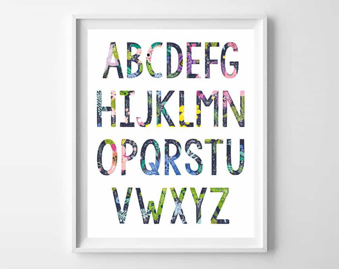 Creative prints are an easy way to freshen up your home décor. If you love floral wall art, these lovely alphabet and numbers art prints might be just what you've been searching for.
