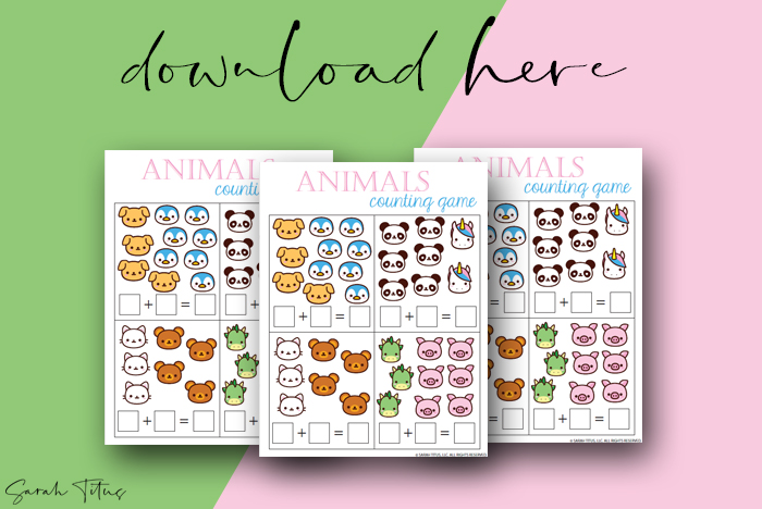 Cutest Art Addition Counting Math Worksheets Printables For Kids