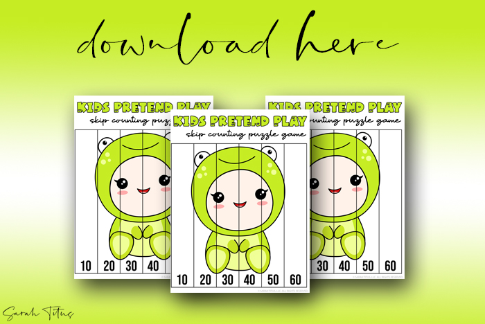 Cutest Art Skip Counting Games Puzzle Printables For Kids