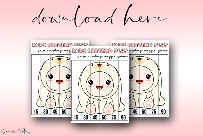 Cutest Art Skip Counting Games Puzzle Printables For Kids