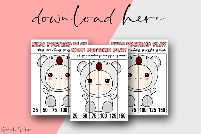 Cutest Art Skip Counting Games Puzzle Printables For Kids