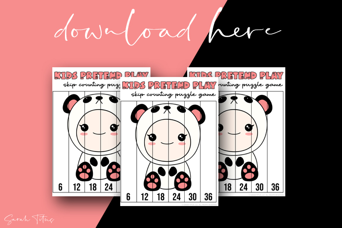 Cutest Art Skip Counting Games Puzzle Printables For Kids