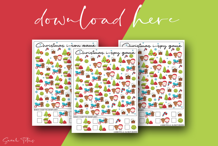 Fantastic Cute Holidays Printable I-Spy Games For Kids