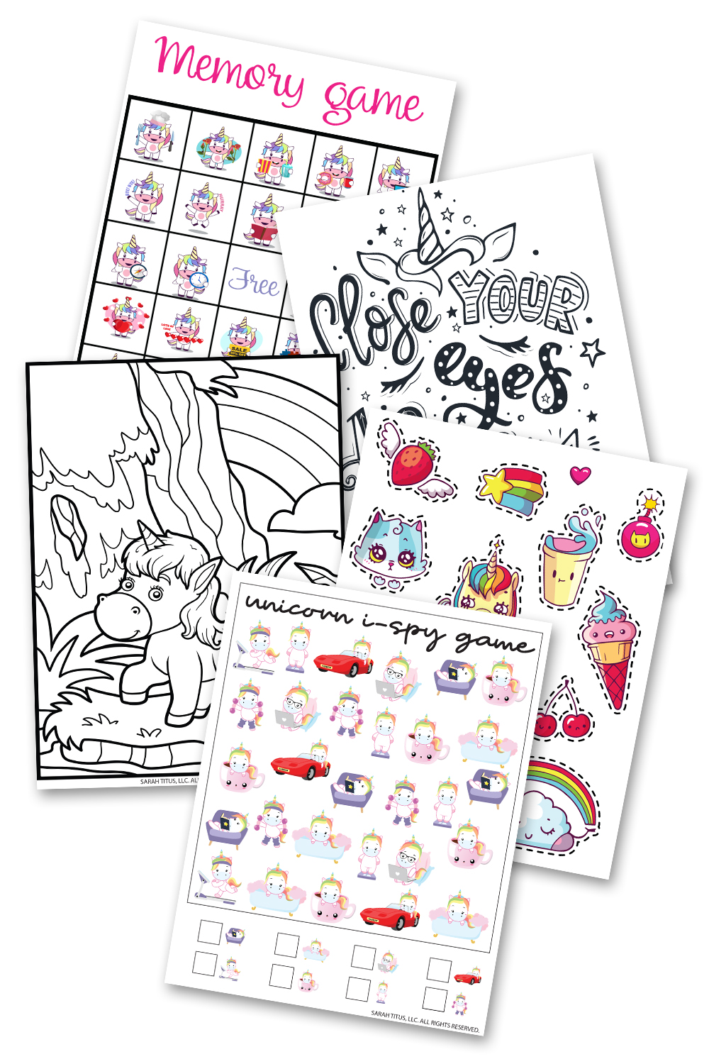 Fun Free Printable Unicorn Template Games