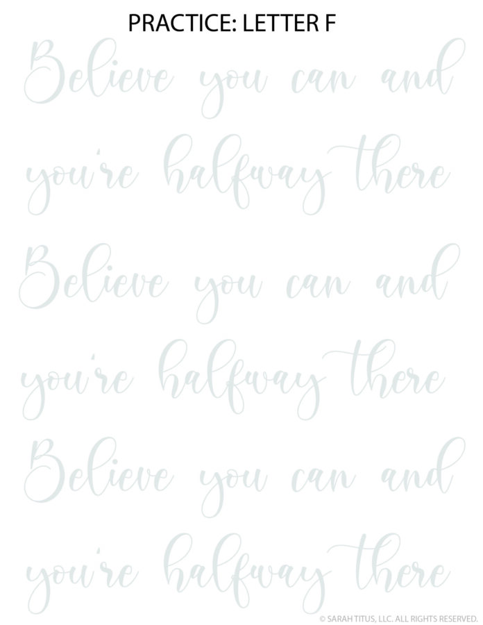 30 Awesome Motivational Quote Hand Lettering Practice Sheets For You