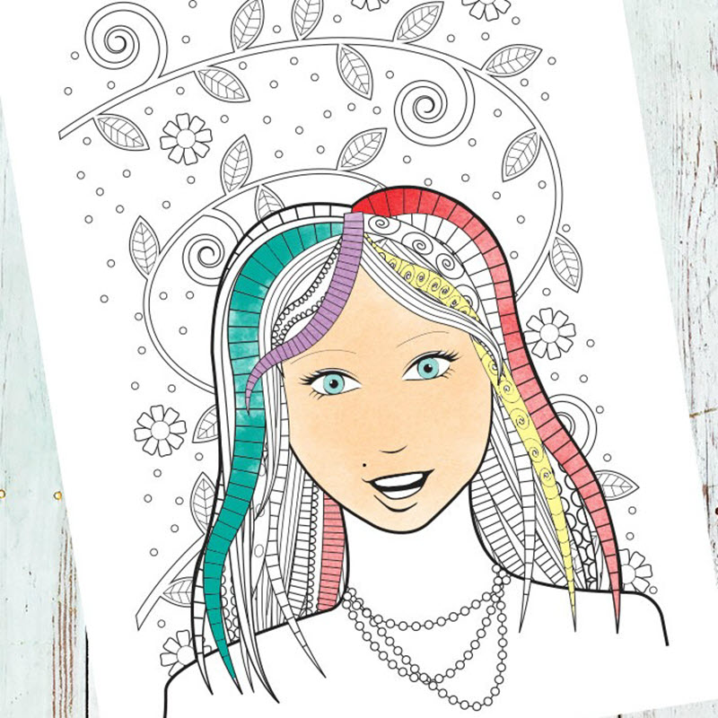 Face coloring pages are so awesome and coloring them is one of the most relaxing experiences ever.