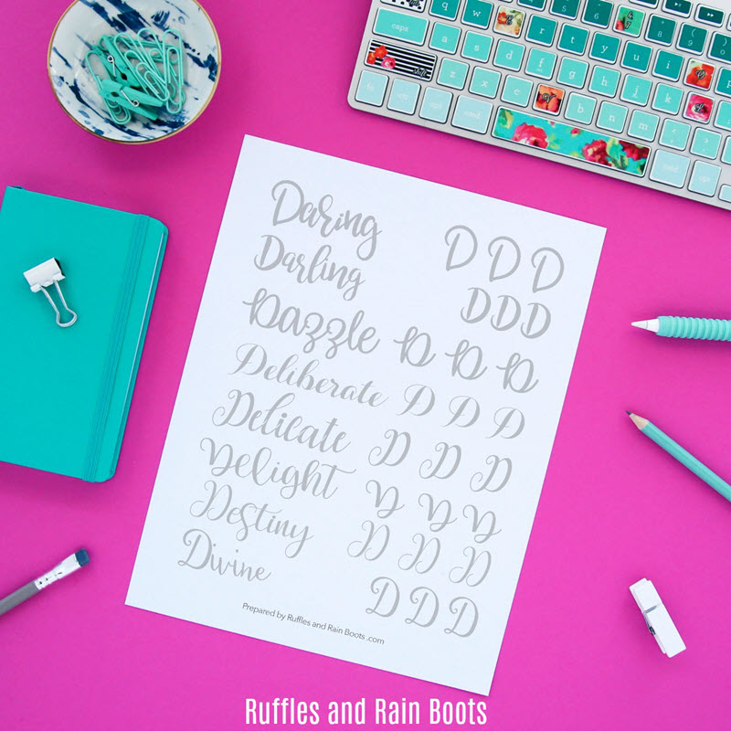 Practicing specific letters doesn't need to be boring at all. This worksheet lets you perfect your 'Ds' using inspirational words.