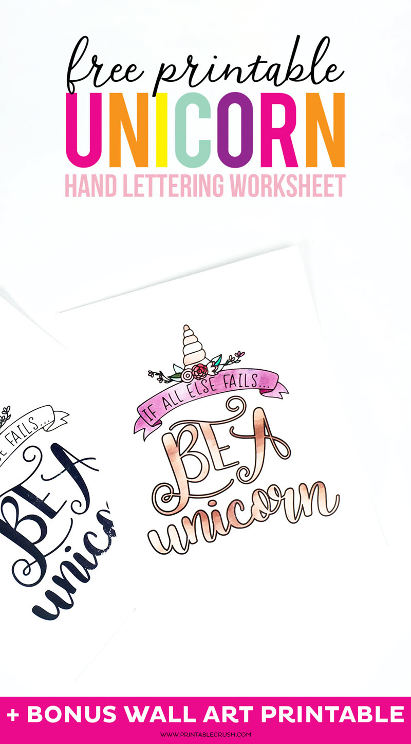 Unicorn wall art is even better if you hand-lettered it yourself!