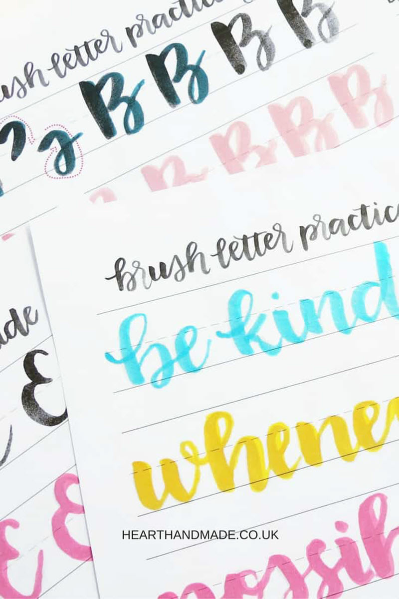 Brush pens are so nice to use when hand-lettering but they do take some time to master so if there's still room to improve give these worksheets a try.