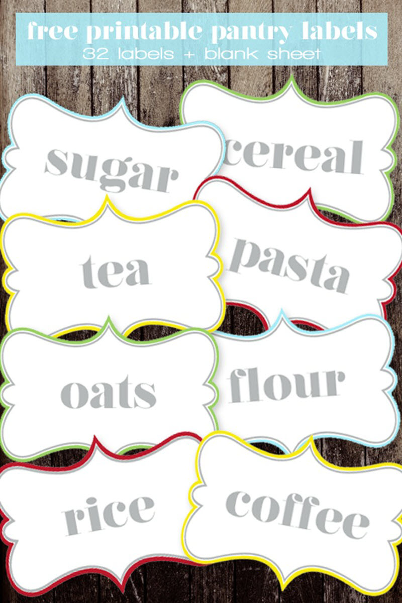 Add a pop of color to your pantry staple containers with these colorful labels you can print and cut in a few minutes!