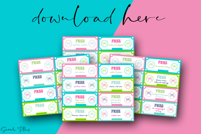 Colorful Cute Coupon Templates For Gifts Printables