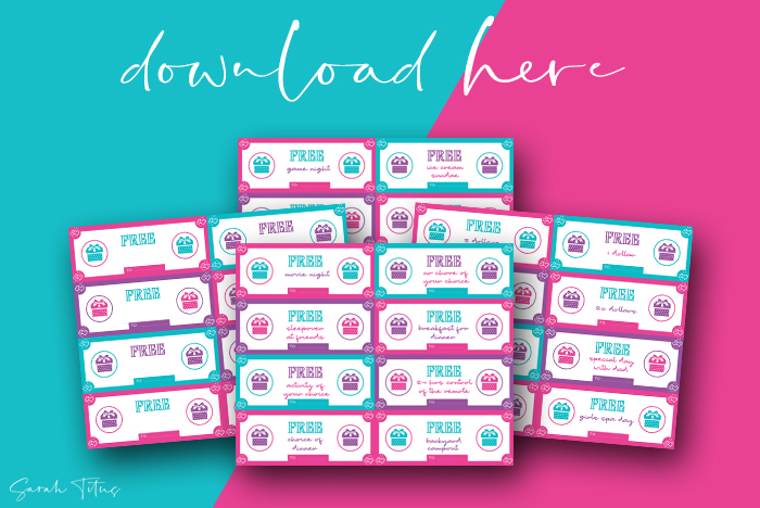 Colorful Cute Coupon Templates For Gifts Printables