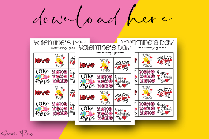 Fun Art Memory Games Printables That You Will Love - Valentines Day