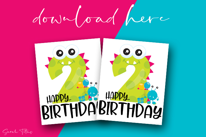 Fun Birthday Monsters Free Printable DIY Wall Art