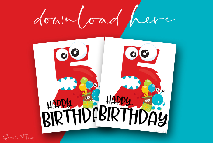 Fun Birthday Monsters Free Printable DIY Wall Art