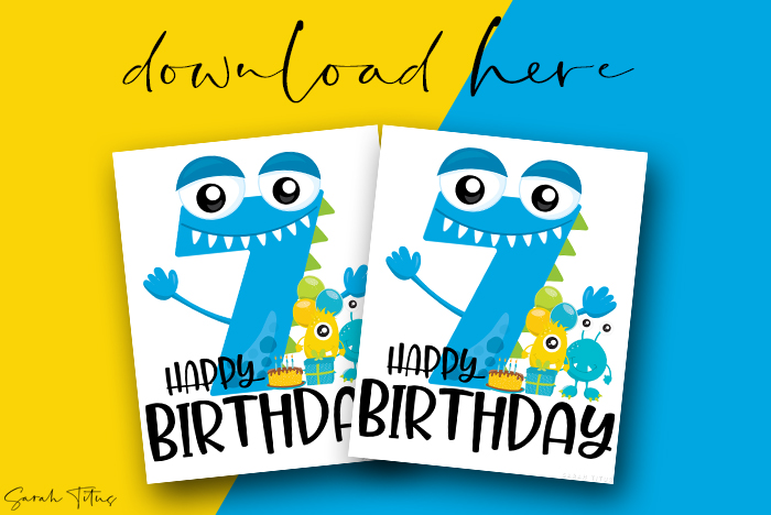 Fun Birthday Monsters Free Printable DIY Wall Art
