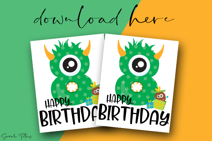 Fun Birthday Monsters Free Printable DIY Wall Art
