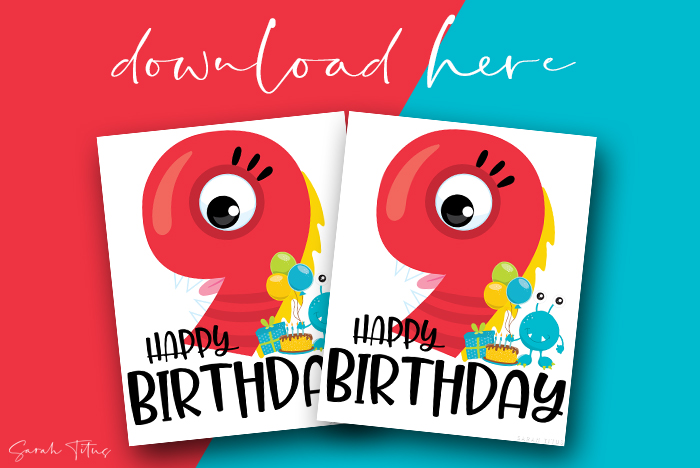 Fun Birthday Monsters Free Printable DIY Wall Art