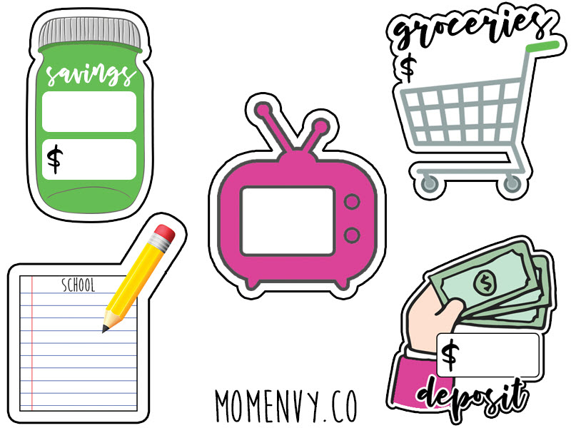 Whatever type of planner you are using to track your budget these adorable stickers will make it much more fun and satisfying.