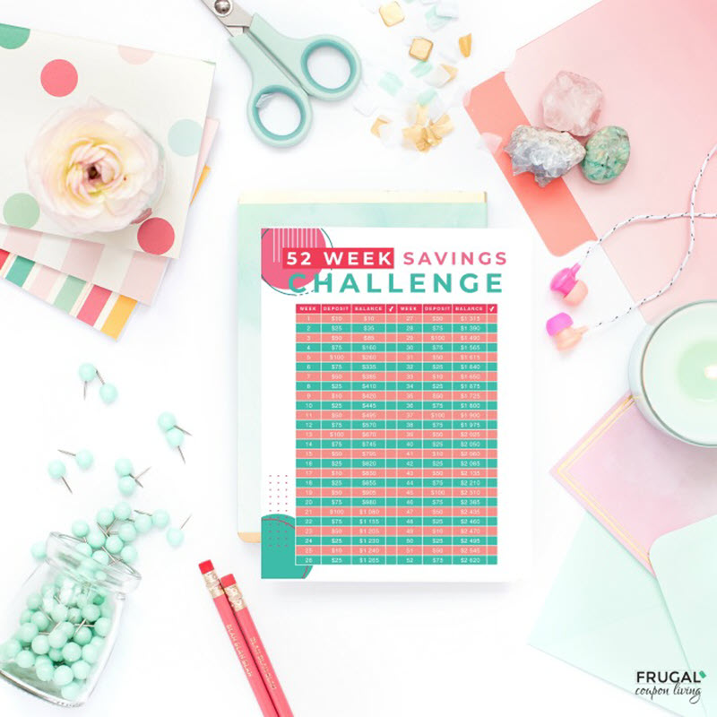Saving money takes time, and we as people always need to see results. Use this modern and colorful money saving challenge to set some money aside bit by bit for the entire year!