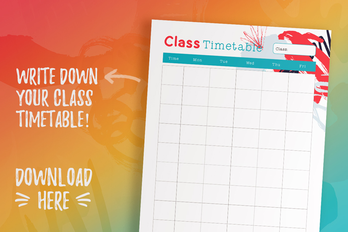 Free Class Timetable_Student Planner