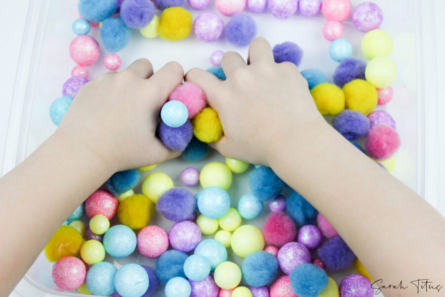 Super Fun Spring Sensory Sorting Colors Game For Toddlers