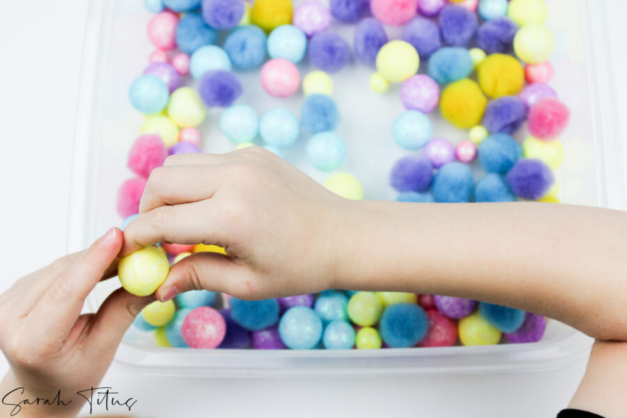 Super Fun Spring Sensory Sorting Colors Game For Toddlers