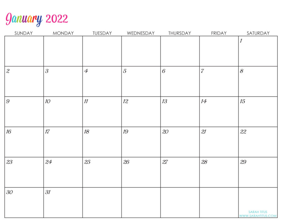 custom editable 2022 free printable calendars sarah titus