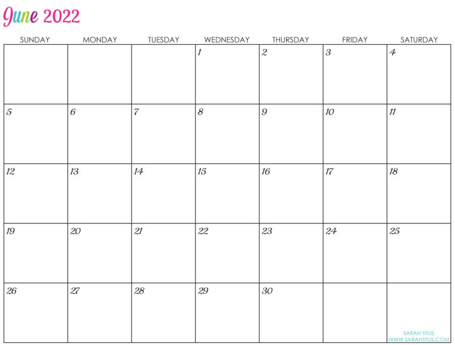 2022-June-calendar