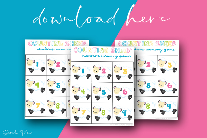Awesome Numbers Memory Games Printables For Kids To Enjoy Counting Sheep