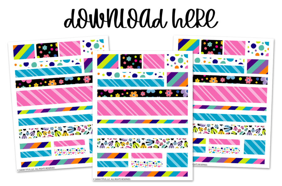 Beautiful Spring Flowers Art Printable Planner Stickers - Free