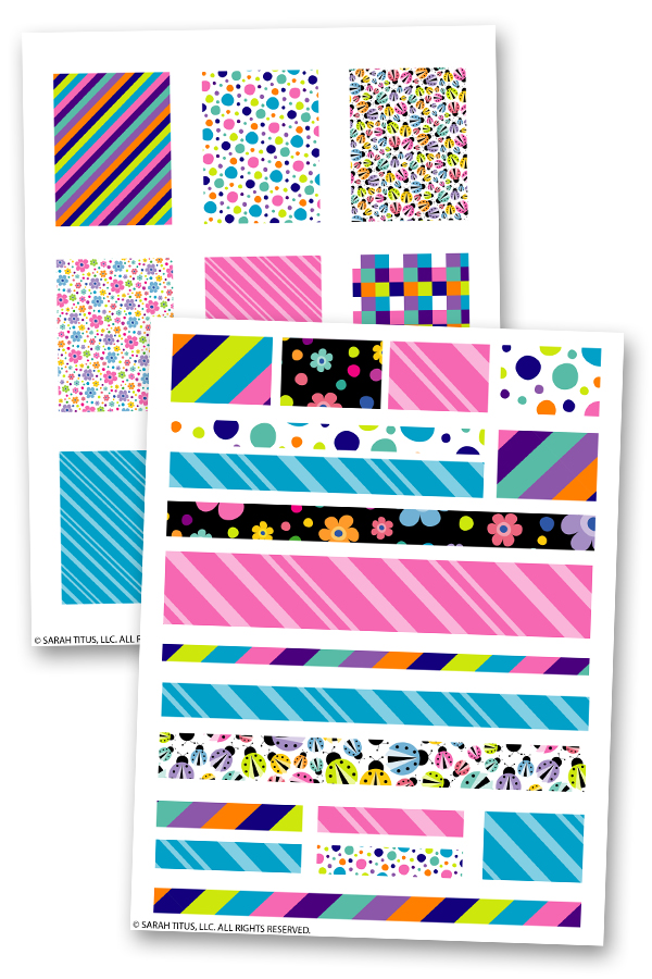 Beautiful Spring Flowers Art Printable Planner Stickers - Free