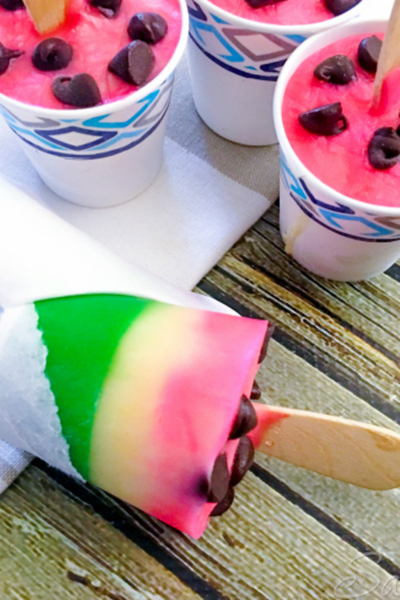 Watermelon Pudding Pops