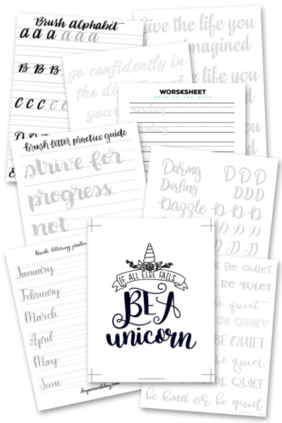 65+ Best Hand Lettering Worksheets