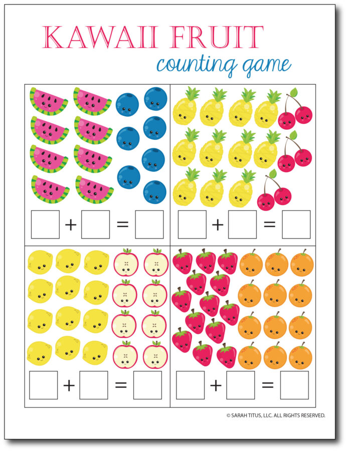 Addition-Counting-Game-Kawaii-Fruit