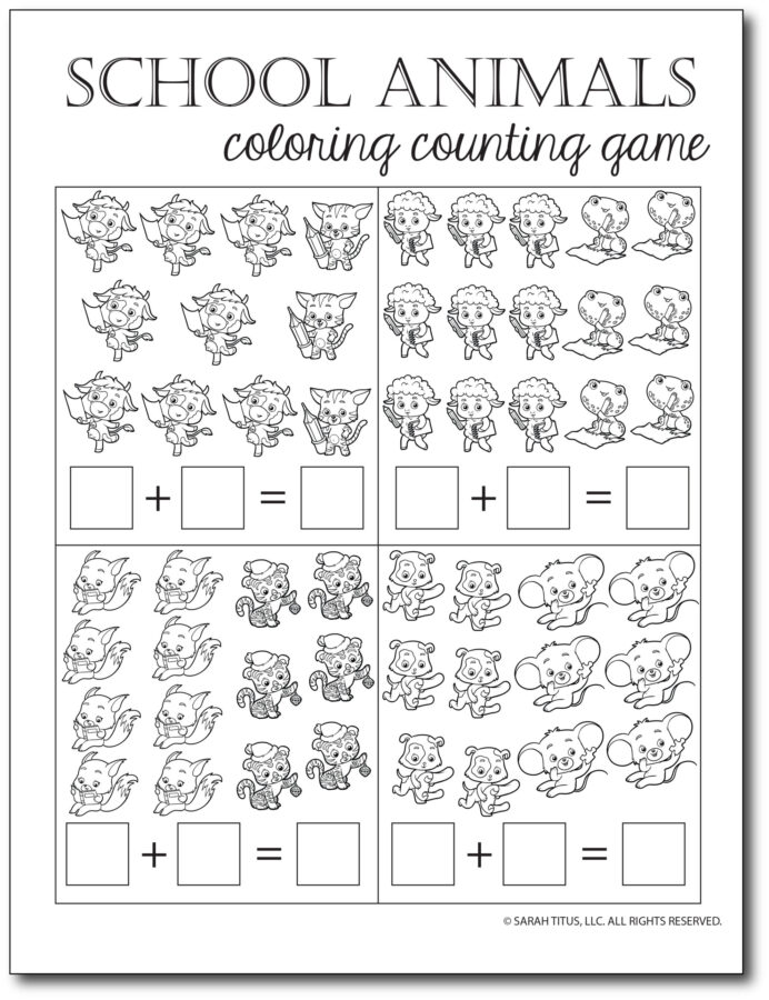 Addition-Counting-Game-School-Animals-Coloring