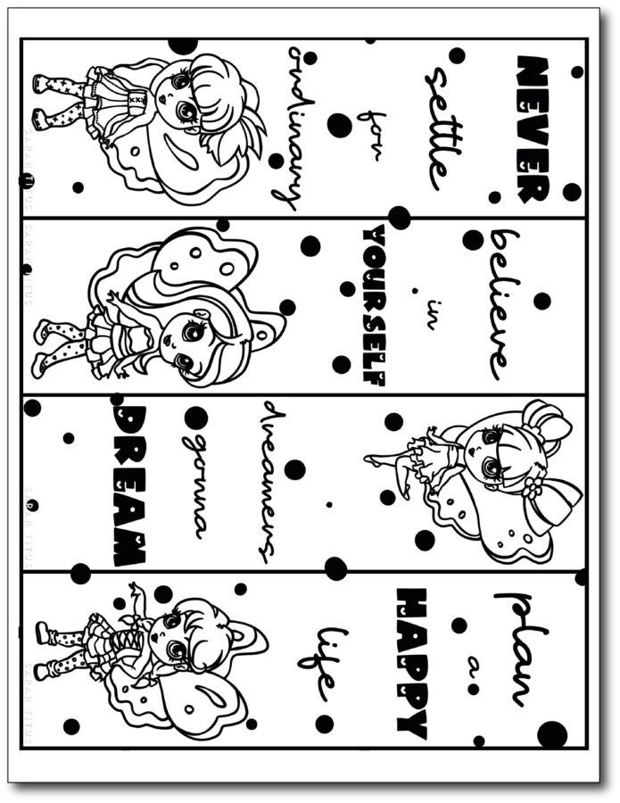 Cute-Fairies-Bookmarks-To-Color