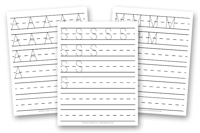 Handwriting Binder - Capital Letters Tracing Sheets