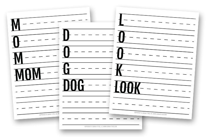 Handwriting Binder - Capital Word Tracing Sheet