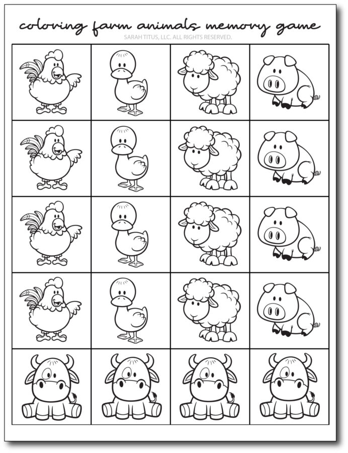 Memory-Game-Coloring-Farm-Animals
