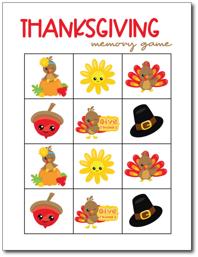 Memory-Game-Thanksgiving