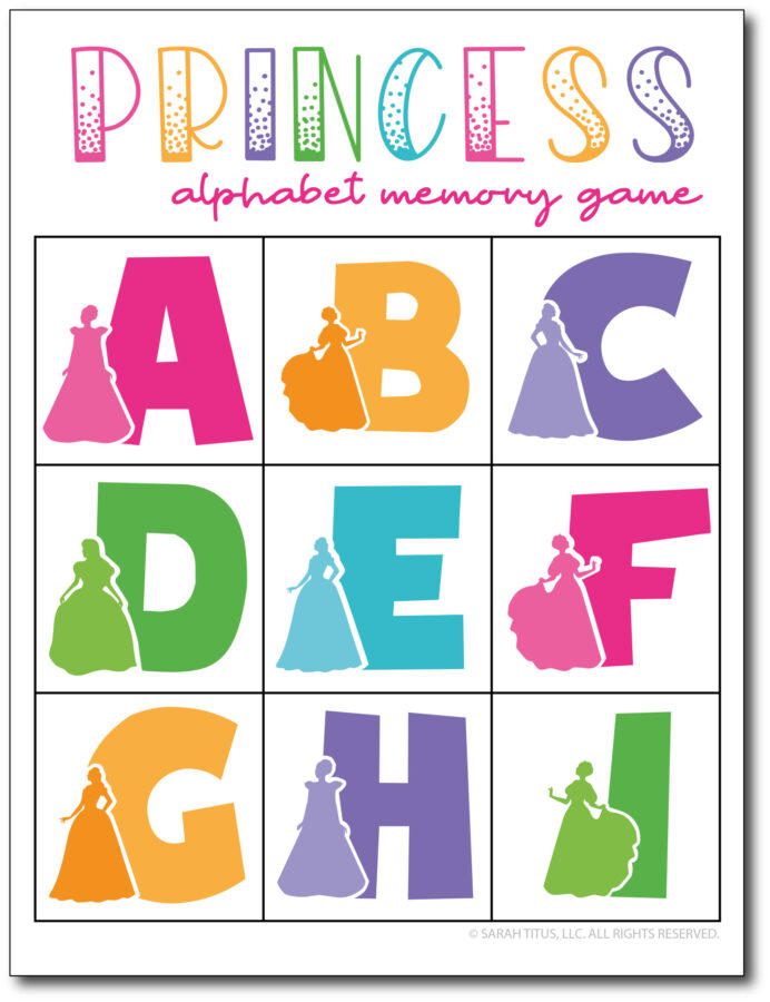 Princess-Alphabet-Memory-Game