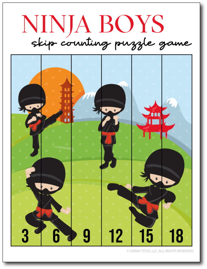 Skip-Counting-Ninja-Boys-3s