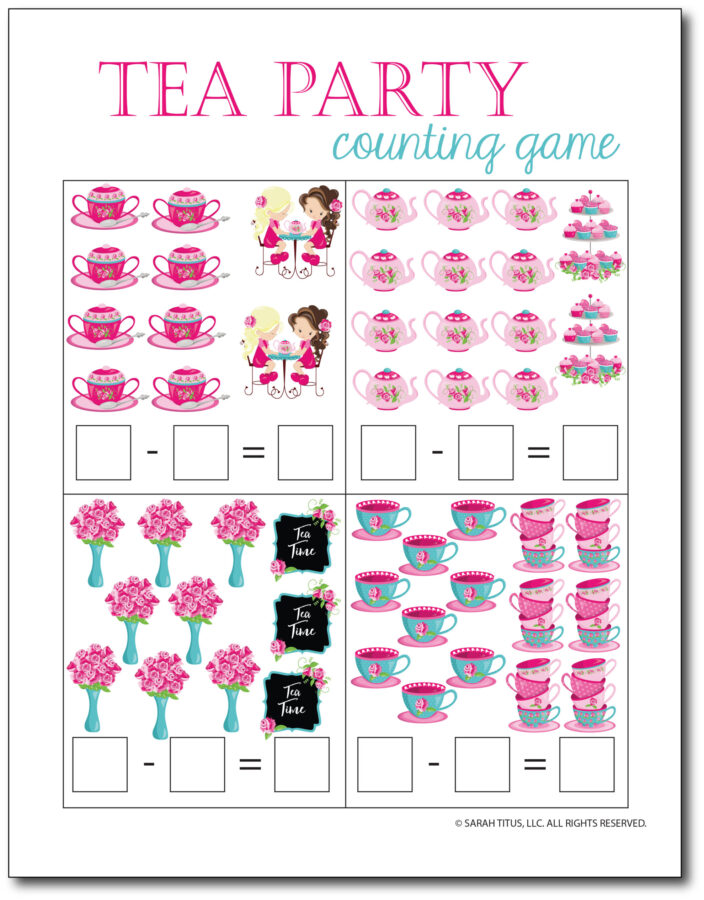 Subtraction-Printables-Tea-Party