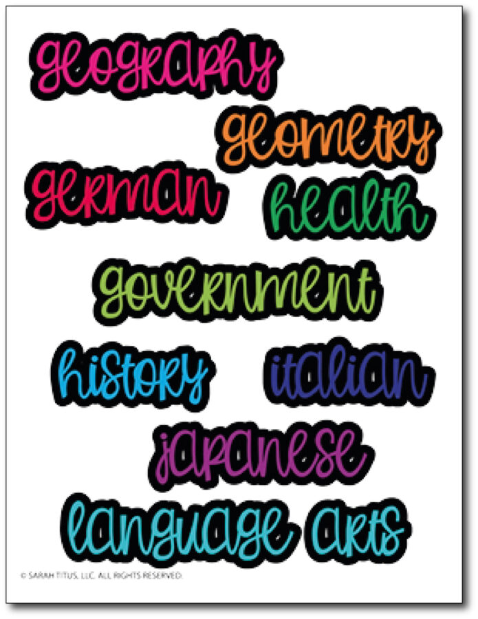 Trendy-Stickers-For-Student-Folder-2