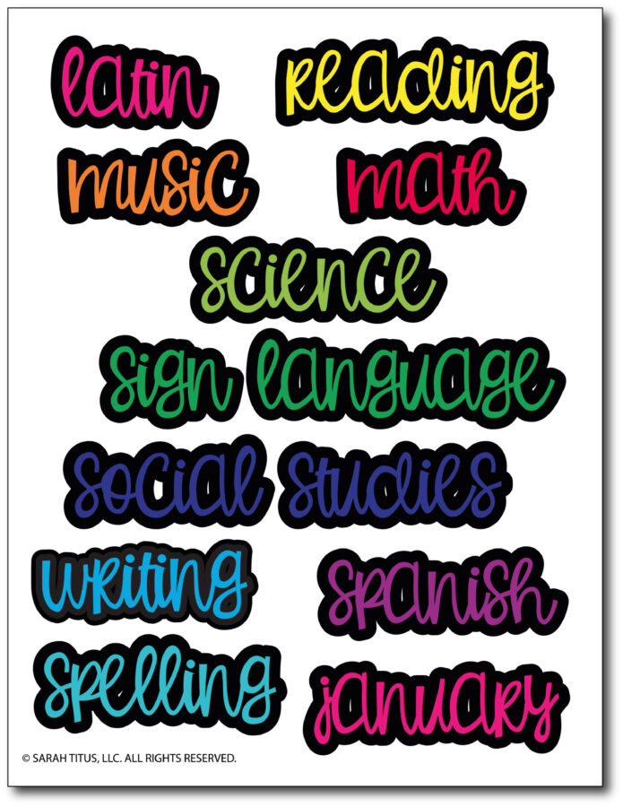 Trendy-Stickers-For-Student-Folder