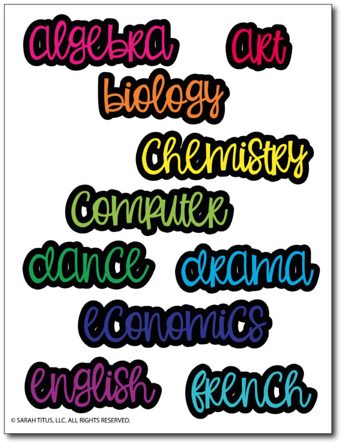 Trendy-Stickers-For-Student-Folder